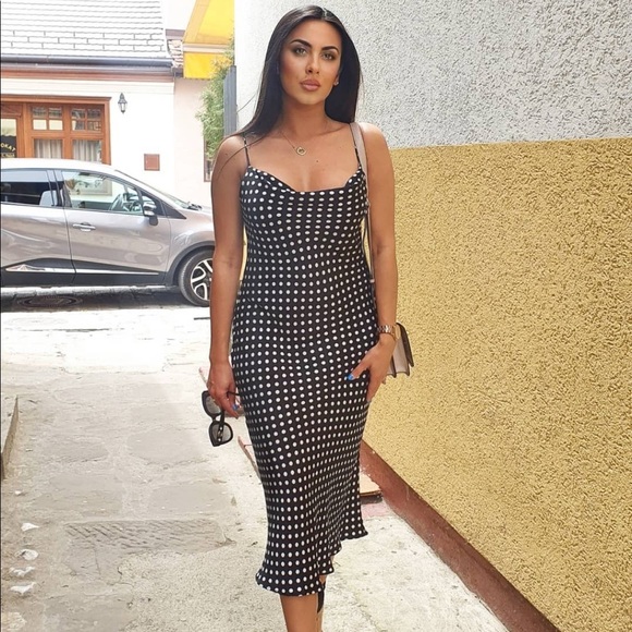 Zara Dresses & Skirts - Last🔥Zara polka dot slip dress, bloggers favorite